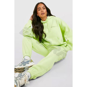 Venta al por mayor sudaderas con capucha de gran tamaño para mujer sudaderas con capucha de gimnasio para mujer Sudadera con capucha suelta recortada para mujer - Product Image 3