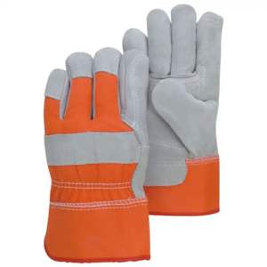 Gréeur canadien Gants en cuir de vachette renforcé Gants de travail en coton lourd de sécurité industrielle avec fonction antistatique - Product Image 1
