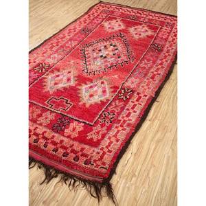 Tapis en laine noués à la main Nuray, géométriques, 9x12, rectangulaires, avec motif abstrait, pour la maison, le salon, la chambre à coucher, Pae-4612 en rouge orange - Product Image 2