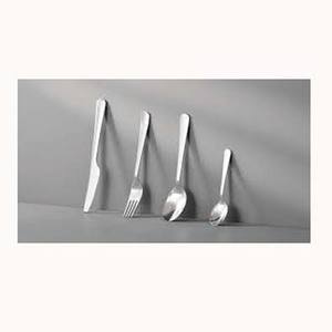 Nuevo personalizar cubiertos chapados en plata elegante acero inoxidable con forma martillada juego de cubiertos de mango liso martillado plano - Product Image 1