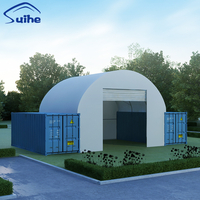 Tente conteneur en PVC robuste et imperméable, abri en dôme pour le stockage et l'utilisation industrielle