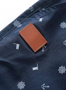 Short de golf en sergé extensible d'été à cordon de serrage en coton pour hommes, motif solide, techniques brodées numériques - Product Image 6