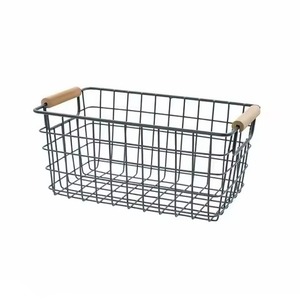 Cesta de almacenamiento de alambre de metal, organizador de estilo de granja para frutas, verduras, hogar, cocina, comedor, uso elegante - Product Image 4