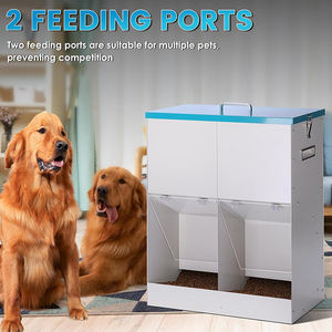 Jh-mech pemberi makan anjing otomatis 46Lbs, untuk 2 anjing besar jenis gravitasi luar ruangan baja tergalvanis pemberi makan anjing otomatis luar ruangan - Product Image 4