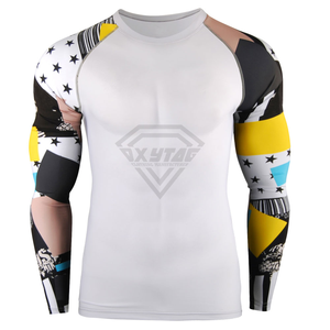 Rashguards de compression respirants à manches longues de haute qualité pour hommes – Rashguards tendance avec logo personnalisé - Product Image 2