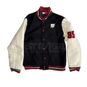 Veste en jean classique en cuir, veste universitaire de haute qualité, légère, écologique, logo frontal pour la mode quotidienne, veste matelassée pour homme - Product Image 1