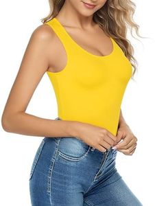 Venta caliente de las mujeres Sexy sólido de una pieza Samavia traje de baño cuello redondo sin mangas transpirable para playa piscina traje de baño al por mayor - Product Image 2