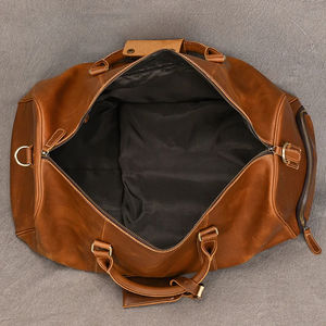Vente directe d'usine sac de voyage en cuir véritable personnalisé sac de voyage de luxe pour hommes et femmes unisexe - Product Image 4