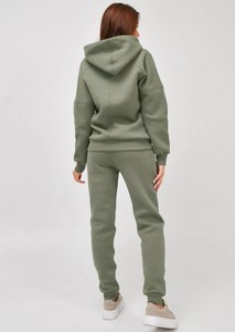 Pantalon de survêtement à capuche zippé solide décontracté pour hommes ensemble de survêtement en coton éponge français Streetwear fabricants personnalisables - Product Image 2