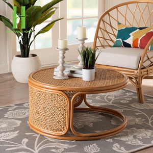 โต๊ะกาแฟหวายทำมือจากเวียดนาม ทนทาน เป็นมิตรกับสิ่งแวดล้อม สไตล์โมเดิร์น ทอแบบธรรมชาติ สำหรับตกแต่งบ้านอย่างมีบรรยากาศอบอุ่น ใช้งานได้จริงในห้องนั่งเล่น - Product Image 4