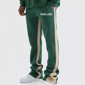 กางเกงขาบานของผู้ชายกางเกงขาบานสำหรับผู้ชายกางเกงลำลองระบายอากาศได้ดีมีแถบสีปักโลโก้ได้ตามต้องการ - Product Image 4