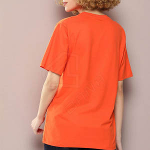 Nueva llegada Unisex 100% algodón Mujer camiseta/mujer Casual pantalones cortos manga camisetas/logotipo personalizado estampado verano Camisetas mujeres - Product Image 5