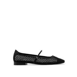 For Ballerina Flats Comfortable <b>Slip</b>-<b>On</b> Ankle Strap Crystal Black - Product Image 1