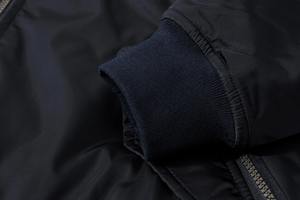 Blouson aviateur automne-hiver décontracté pour hommes, coupe-vent chaud avec fermeture éclair complète, impression en toile fine rembourrée, manteaux doublés - Product Image 6