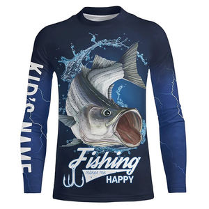 Venta caliente de poliéster personalizado de secado rápido para hombres Torneo de rendimiento que absorbe la humedad ropa de pesca protección UV UPF50 + camisa de pesca - Product Image 5