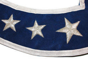 Masonic Regalia Officers <b>Silver</b> Embroidered Collar <b>Top</b> Quality Customized Embroidery Custom Made 2025 Officer Collar - Product Image 6