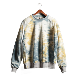 <b>Men's</b> <b>Tie</b>-Dye Raglan Sleeve Crew Neck Pullover Knitted Sweatshirt Oversized Casual Autumn Style Customized - Product Image 6