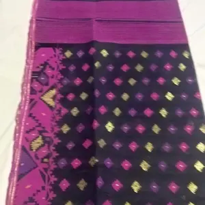 Viola-nero Dhakai Jamdani sari tessuto di cotone Cheep prezzo Export qualità artigianato esclusivo dal Bangladesh