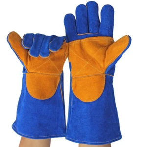 Guantes Unisex de Cuero Vacuno para Deportes, Soldadores, Adultos, Puño Largo, Resistentes al Calor, de Cuero Puro, Diseño Dividido - Product Image 3