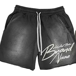 Survêtement homme Survêtement uni survêtement personnalisé avec logo Tenues d'été 2 pièces Ensemble court pour homme - Product Image 2