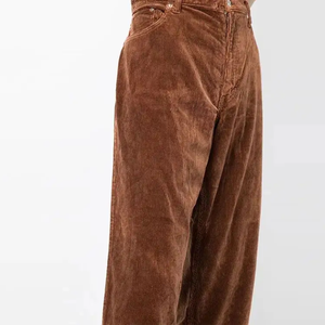 2025 gros léger décontracté classique droit velours côtelé pantalon Vintage lavé couleur unie imperméable respirant Cordura pour - Product Image 5