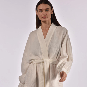 Nueva ropa de verano para mujer, Kimono 2025, chaqueta de traje con lentejuelas, la mejor y nueva moda, Kimono de satén con lentejuelas, chaqueta Retro con cuello en V largo - Product Image 1