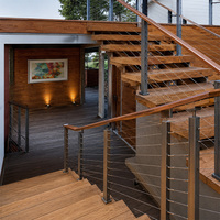 HIMOWAY – Poteaux de balcon modernes en acier inoxydable de premier choix, balustrade avec câble métallique et installation DIY