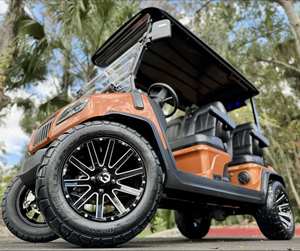 Voiturette de golf électrique de luxe moderne à commande tactile, 4 places, acier, trois vitesses réglables, batterie au lithium 400W DC 24V, autonomie de 50 miles - Product Image 2