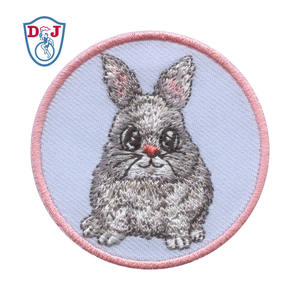 Customized Embroidery Patches Animal Dog <b>Cat</b> Rabbit Patches Badges Embroidered Appliques - Product Image 5
