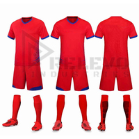 Set Jersey Sepak Bola Bernapas Cepat Kering Bermotif Pakaian Klub Sepak Bola Celana Pendek Jersey Sepak Bola Kustom Edisi Pemain Musim Panas