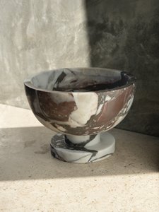 Cuenco de mármol azul único, superventas, cuenco decorativo de mesa de lujo para servir para el hogar, Hotel, restaurantes, cuenco de mesa - Product Image 4