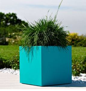 Jardinière en métal galvanisé avec revêtement en poudre, forme cubique carrée, couleur personnalisée, prix bas, jardinières décoratives d'extérieur - Product Image 3