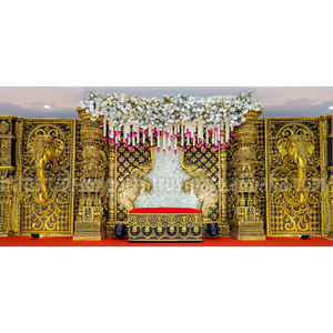 Trending Mughal-Inspired Grand <b>Wedding</b> Stage Decor Self-Standing Decorative <b>Wedding</b> <b>Frames</b> Modern White Gloss <b>Wedding</b> Stage UK - Product Image 3