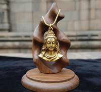 Collier chaîne à maillons spirituels en argent 925 plaqué or rhodié 24 carats |   Pendentif Chakra Shiva Nataraja |   Cadeau de méditation pour une fête