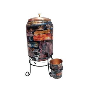 Distributeur de stockage d'eau imprimé en cuivre pur 100% fait à la main avec robinet étanche pour une utilisation en cuisine à la côte la plus basse par AALIYAN IMPEX - Product Image 3