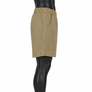 Pantalones Cortos Deportivos Personalizados para Hombre, de Algodón Lavado, Cintura Elástica, Casuales, de Verano, para Gimnasio, con Bolsillos Laterales, Corte Holgado - Product Image 4