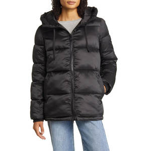 Chaqueta acolchada con burbujas con logotipo personalizado, chaquetas acolchadas transpirables gruesas y cálidas de gran tamaño para invierno, chaqueta acolchada con cremallera a la moda para mujer - Product Image 6