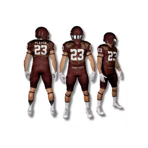 Vente en gros d'uniformes de football américain personnalisés, maillot et pantalon, vêtements de sport respirants à séchage rapide pour l'entraînement en équipe et l'utilisation en ligue - Product Image 1