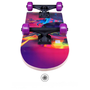 สเก็ตบอร์ดครุยเซอร์สเก็ตบอร์ดพร้อมเทปกริ๊ปพิมพ์ลายกราฟิกตลับลูกปืน ABEC-5อุปกรณ์ทนทานและล้อเรียบ - Product Image 3