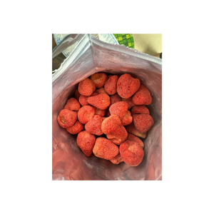 Fritas de fresa secas crujientes orgánicas, bocadillo de fruta liofilizada, fruta entera altamente antioxidante, baja humedad, ideal - Product Image 3