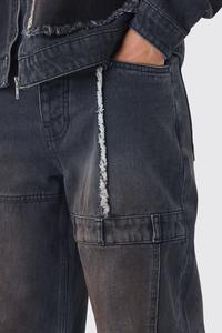 กางเกงยีนส์ทรงหลวมสไตล์ฮิปฮอปสำหรับผู้ชายกางเกงยีนส์ทรงหลวมสไตล์คลาสสิกสำหรับผู้ชายซักได้ตามต้องการ - Product Image 5