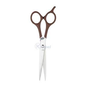 Ciseaux de coupe de cheveux en acier inoxydable à poignée brune personnalisée Ciseaux de coiffeur de salon professionnel Conception légère - Product Image 2