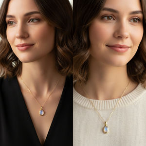 Pierre de lune arc-en-ciel en argent sterling 925 naturel forme ovale plaqué or lunette pendentif fabrication de bijoux cadeau mois de juin - Product Image 6