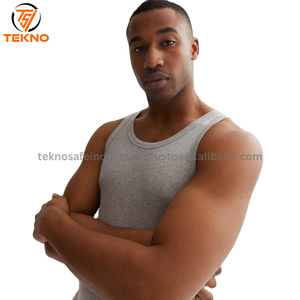 Venta al por mayor de algodón con logotipo personalizado correr músculo sin mangas Fitness última moda desgaste entrenamiento hombres gimnasio camiseta sin mangas para Unisex - Product Image 4