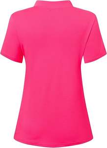 Polo de ajuste personalizado para mujer, color sólido, ligero, resistente a las arrugas, anticontracción, tela suave, ropa informal de moda - Product Image 3