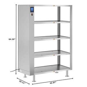 สำหรับ NSF ที่ระบุไว้ห้าชั้นวางเชิงพาณิชย์สแตนเลสใช้ตู้อุ่นหน้าจอสัมผัส KM-WSC-T5การอุ่น20x43x64 3 - Product Image 6