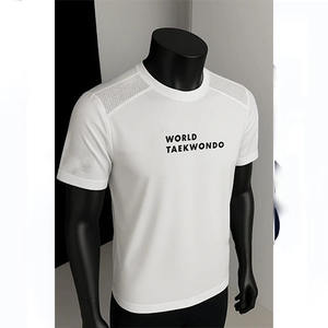 Veste légère de Taekwondo en coton et polyester respirant, uniforme d'arts martiaux pour l'entraînement et la compétition, maille 2 cm pour le karaté - Product Image 1