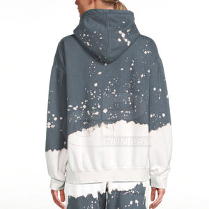 เสื้อฮู้ดผู้หญิงขนาดใหญ่พิเศษพร้อมกระเป๋าด้านหน้าและเชือกผูกสำหรับสวมใส่สบายสไตล์สตรีทแวร์ - Product Image 2