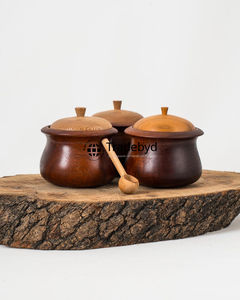 Boîte à épices en bois artisanale traditionnelle pour organisateur de cuisine Masala Tradebyd - Product Image 4
