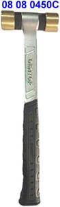 Martillo amortiguador doble (goma + cobre) de grado DIY, chapado en zinc, DIA 35x350mm - Product Image 4